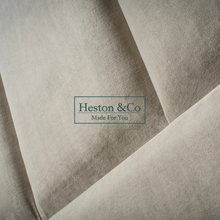 Load image into Gallery viewer, Winged Panel Headboard Fabric Close Up| Heston & Co