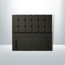 Load image into Gallery viewer, Upholstered Cube Headboard Front | Heston &amp; Co
