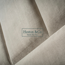 Load image into Gallery viewer, Winged Panel Headboard Fabric Close Up| Heston &amp; Co
